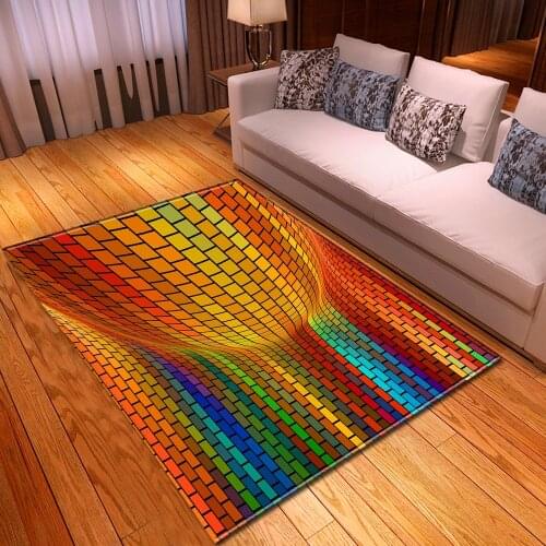 3D Geometric Carpet floor mat bedroom dining room area rugs kids room soft Decorative Beside Carpet Balcony Rug Hall Mat custom