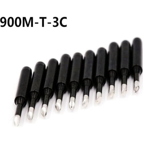 900M-T-3C 10PCS Lead-free Soldering Iron Tips Black Metal Welding Tips 900M-T for Hakko Rework Soldering Station Tool Kits