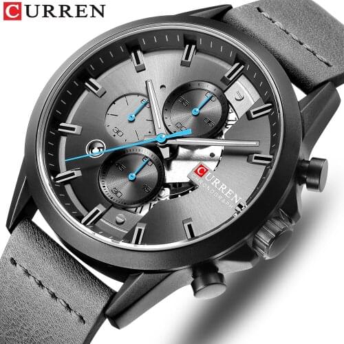 Curren Watch Men Fashion Mens Waterproof Watches Quartz Sports Watch Big Dial Casual Military Watch mens waterproof watches