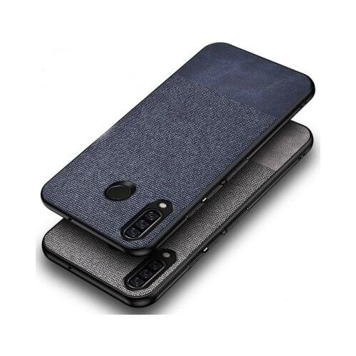For Huawei P Smart Z 6.59" Case Soft silicone edge + Cloth texture Skin protective Back Cover Case for huawei y9 prime 2019