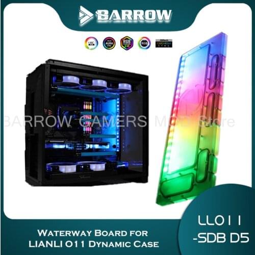 Barrow Distro Plate For LIANLI O11 Dynamic Computer Case, Waterway Board Deflector PC Liquid Cooling System Custom LLO11-SDB D5