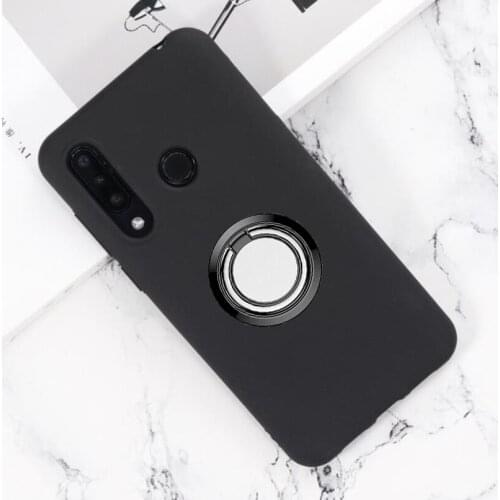 For Doogee N20 Back Ring Holder Bracket Phone Case Cover Phone TPU Soft Silicone Cases for Doogee Y9 Plus N20