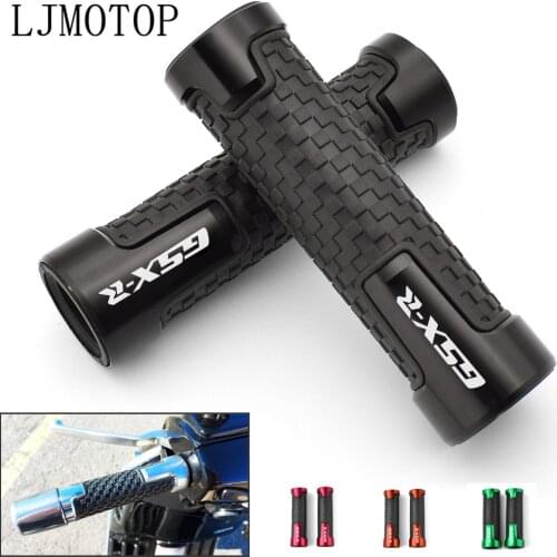 GSX-R Motorcycle 7/8'' 22mm Rubber Carbon Hand Grips Handgrips For SUZUKI GSXR GSX-R 600 750 1000 K1 K2 K3 K4 K5 K6 K7 K8 K9
