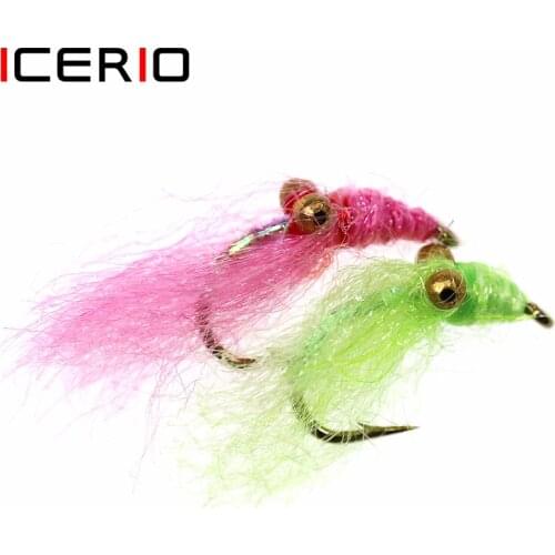 ICERIO 8PCS Sinking Crappie Flies Bluegill Trout Fishing Fly Lures #10