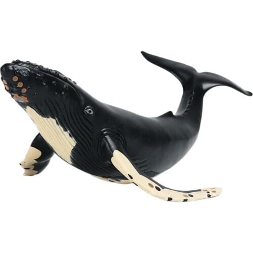 Simulation Marine Animal Model Soft Rubber Humpback Whale Model Animal Model Ornaments