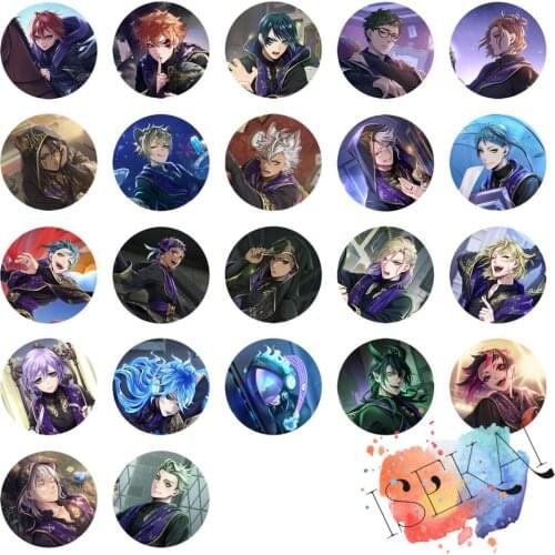 Twisted Wonderland Game Heartslabyul Savanaclaw Scarabia Lomefiore Diasomnia Summoning Robes Groovy Metal Badge Brooch Pins