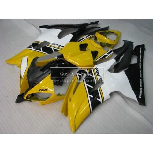 Injection mold ABS aftermarket sets For YAMAHA YZF R6 2008 -2013 2014 fairings YZFR6 08-14 yellow white black fairing kit JL73