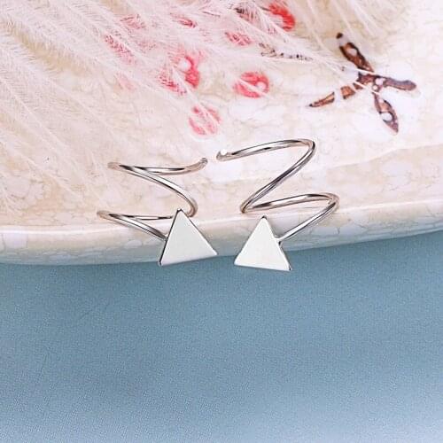 Trendy Jewelry Star Earrings Spring Simple Rotating Hot Selling Silvery Plating Ear Clip Earrings For Girl Lady Gifts