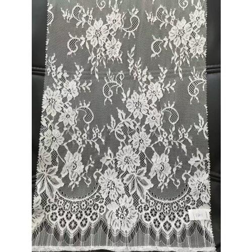 Chantilly eyelash soft lace bridal dresses fabrics scallop eyelash lace board Lace bridal dress lace veil lace