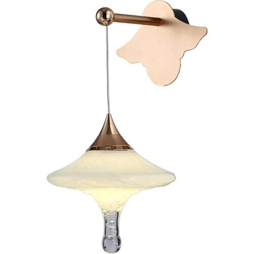 Nordic handmade water drop glass wall lamps modern living room bedroom bedside lamp luxury gold hanging sconces lights lighting