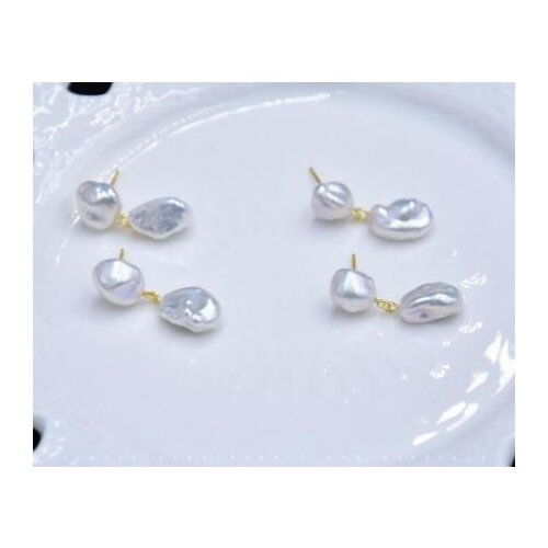 New Favorite Pearl Earrings Top Quality Baroque Keshi Genuine Freshwater Pearls Stud Earrings Classic Women Gift Fine Jewelry