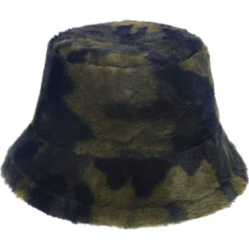Bucket Hat in Vivid Eyecatching Colors Flat Top Hat in Camouflage Style
