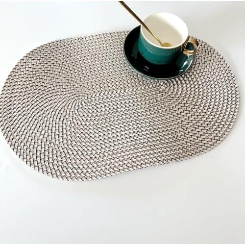 Package:Set of 4.PP Heat Insulation Non-slip Placemat For Dining Table Bowl Dish Pad Mat Waterproof Set de Table Kitchen Placema