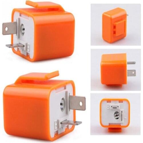 42W DC12V FM Portable Motorcycle 2 Pins Turn Signal Light Flasher Automotive waterproof Relay Flash Relay plastic metal