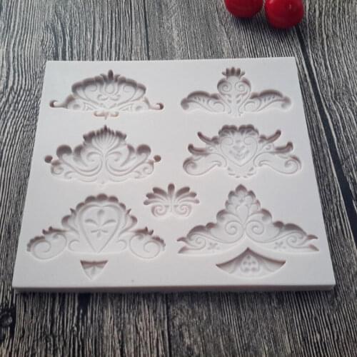 Relief Lace Silicone Mold Fondant Mould Cake Decorating Tools Chocolate Gumpaste Molds, Sugarcraft, Kitchen Accessories