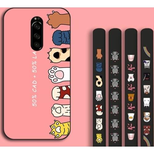 Silicone TPU Back Cover For Sony Xperia 5 2019 XZ4 XZ1 Compact XZ XZ 2 XZ3 Cute bear Side Pattern Case For Xperia 1 10 Plus