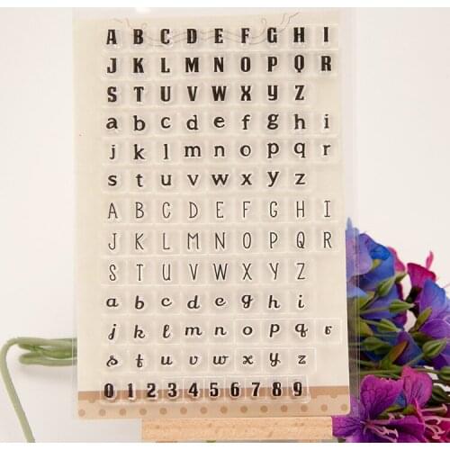 Letters & Numbers silicone clear stamp scrapbooking seal handmade DIY card notebook photo album roller decoration 02