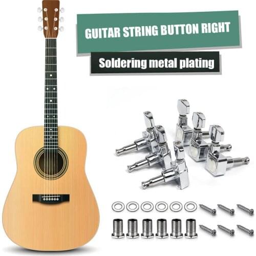 Electric Guitar String Tuner Right Knob Guitar String Tuning Pegs with Screw Gasket Tone Volume Hat Control Knob