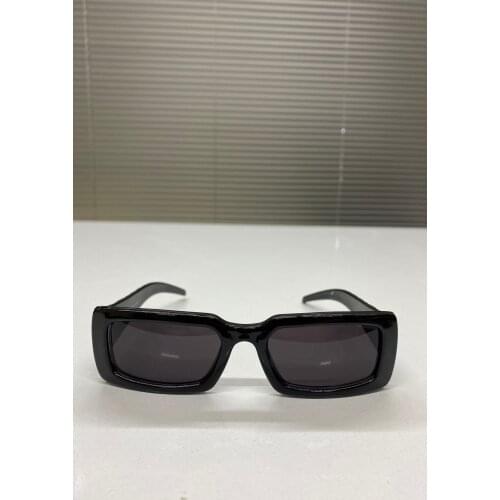 Vintage Lozenge Pattern Detailed Black Unisex Sunglasses