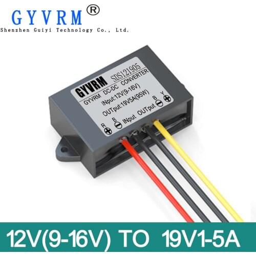 Waterproof DC/DC 12V Step Up to 19V 1A2A3A4A5A Voltage Boost Converter Regulator Transformer Power Supply for Laptop modificati