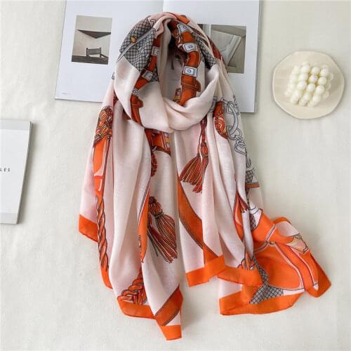 Soft Shawl Wrap 180*90cm Fashion Cotton Scarf Print Autumn Winter Warm Pashmina Lady Muslim Headband Bandana Hijab 2021 Foulard