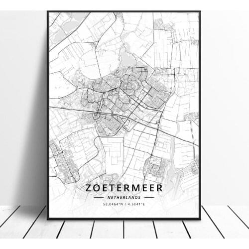 Zoetermeer Tollebeek Venlo Enschede Nijmegen Tilburg Deventer Netherlands Map Poster