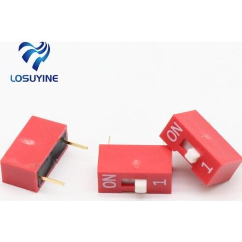 10Pcs Slide Type Switch Module 1-Bit 2.54mm 1 Position Way DIP Red Pitch