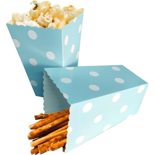 12Pcs/lot Wedding Party Table Decoration Chevron Paper Popcorn Boxes Baby Shower Birthday Party Decorations Event Party Supplies