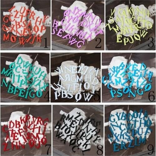 26PCS Unique Enamel Colorful Raw Brass A-Z Alphabet Letter Charm / Pendant-(ALP)