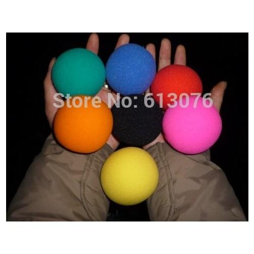 50pcs/lot 6cm Soft Sponge Ball Stage Close Up Magia Sponge Appearing Vanishing Magie Mental Illusion Gimmick Props Magician