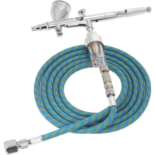 Action Gravity Feed Airbrush Kit with 1.8m Hose 0.2mm/0.3mm/0.5mm Needle 9cc Cup Air Brush Art Painting Body Paint Spray Gun