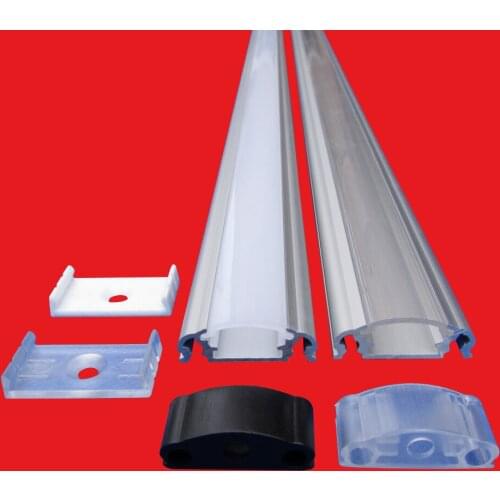 10packs x 1m Led channel U alu, Alu profile led with diffuser, mounting clips, end caps for tape lights/rigid led strip AP1815