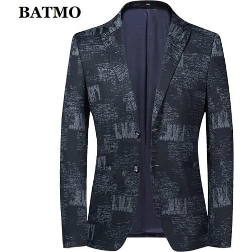 BATMO 2020 new arrival spring print casual blazer men,mens printed casual jackets,plus-size M-4XL 2028