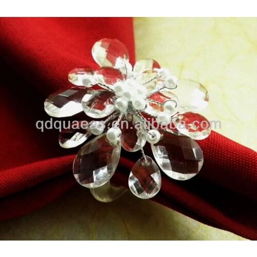 Beaded wedding napkin ring, napkin holder, decoration napkin ring holiday decoration napkin ring