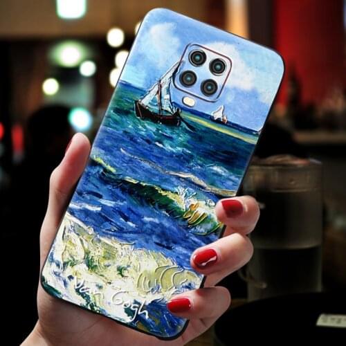 3D Art Phone Case For Xiaomi Redmi Note 9 Pro Max Case For Fundas Redmi Note 9S 9S 9Pro Cases Cover Oil Painting Sailboat Case