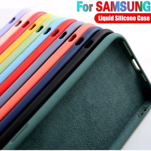 Phone Case for Coque Samsung Galaxy A12 A22 A32 A52 A51 A31 A21S A71 A50 A70 A30 A10 A20S A41 Liquid Silicone Back Cover Etui