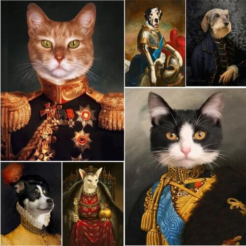 DIY Diamond Painting Dog Cat New Cartoons Animals Diamond Mosaic Living Room Decoration Gift KB180