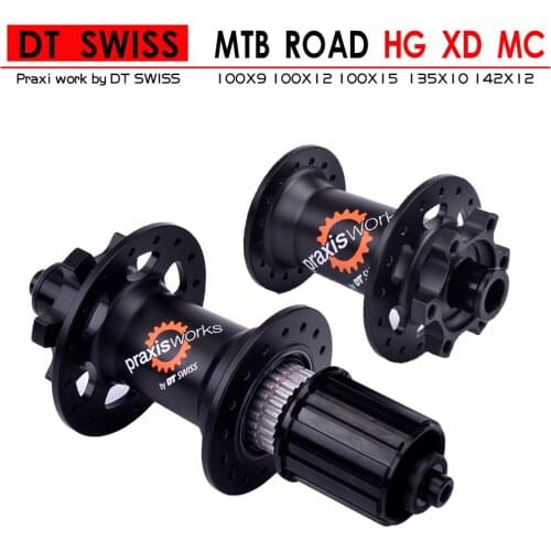 DT SWISS Praxisworks disc brake road bike hub straight pull sealed bearing Super ligh The central lockDrum shaft 32H MTB HUBS