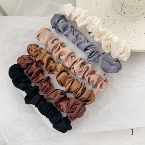 6 PCS Elastic Hairbands Hair Tie Women For Hair Accessories Satin Scrunchies Stretch Ponytail Holders Handmade Gift Heandband