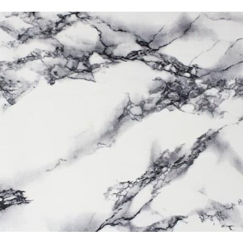 High Gloss Black and White Marble Vinyl Shelf Drawer Peel Stick