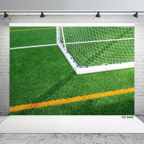 Grassland Football Field Photo Backgrounds Vinyl Cloth Backdrop for Baby Children Birthday Party Photoshoot Photography Props