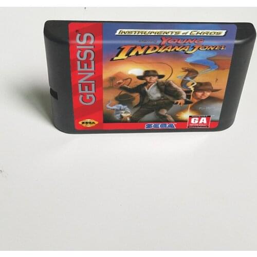 Instruments of Chaos Starring Young Indiana Jones - 16 Bit MD Game Card for Sega Megadrive Genesis Video Game Console Cartridge