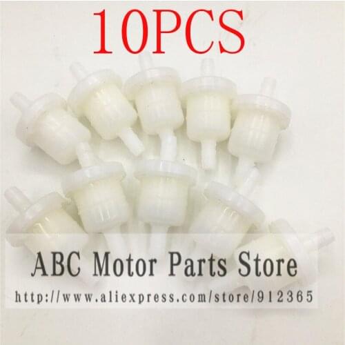10PCS/lot Car Dirt Pocket Bike Oil Filter Petrol Gas Gasoline Liquid Fuel Filter For Scooter Motorcycle Motorbike Motor
