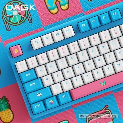 Summer Fun Mechanical Keyboard Keycaps Cherry / XDA Height Optional Keycaps Designer by DAGK Transparent MX Switch Keycaps