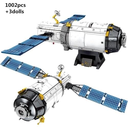 Aerospace Space Flight Rocket Building Blocks Creative Manned Spaceship Experiment Platform Classic Model Kit Bricks Kids Toys