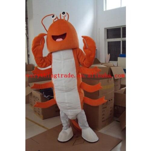 Hot selling Foam Adult cartoon character big shrimp Mascot Costume fancy dress party costumes adult size