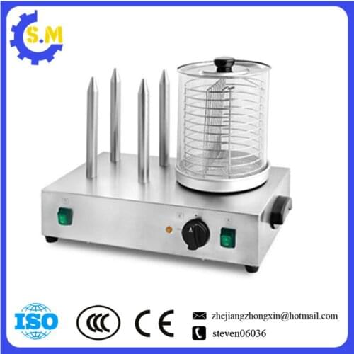 Commercial use double temperature control hot dog machine stainless steel