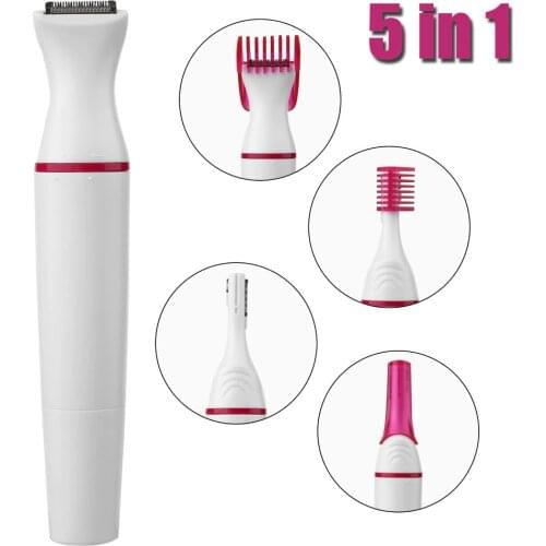 Multifunction Electric Epilator 5 in 1 Women Face Underarm Bikini Hair Removal Device Remover Mini Female Shaver Eyebrow Trimmer