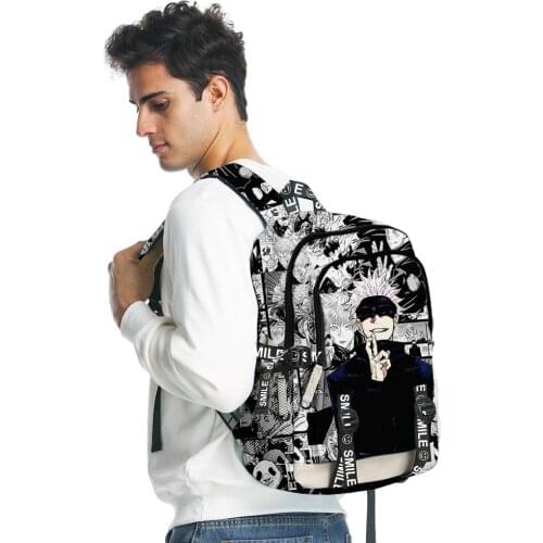 Anime Jujutsu Kaisen Yuji Itadori Backpack Cosplay Canvas Bag Schoolbag Travel Bags