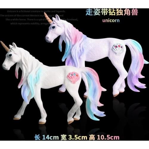 New Colorful Unicorn Toy Simulation Mini Animal Model Unicorns Flying Horse Figure Model Wild Figures Kids Educational Toys